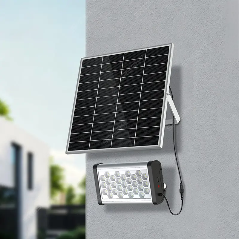 The effect of Sresky SWL-64/66/68 floodlights mounted on a wall
