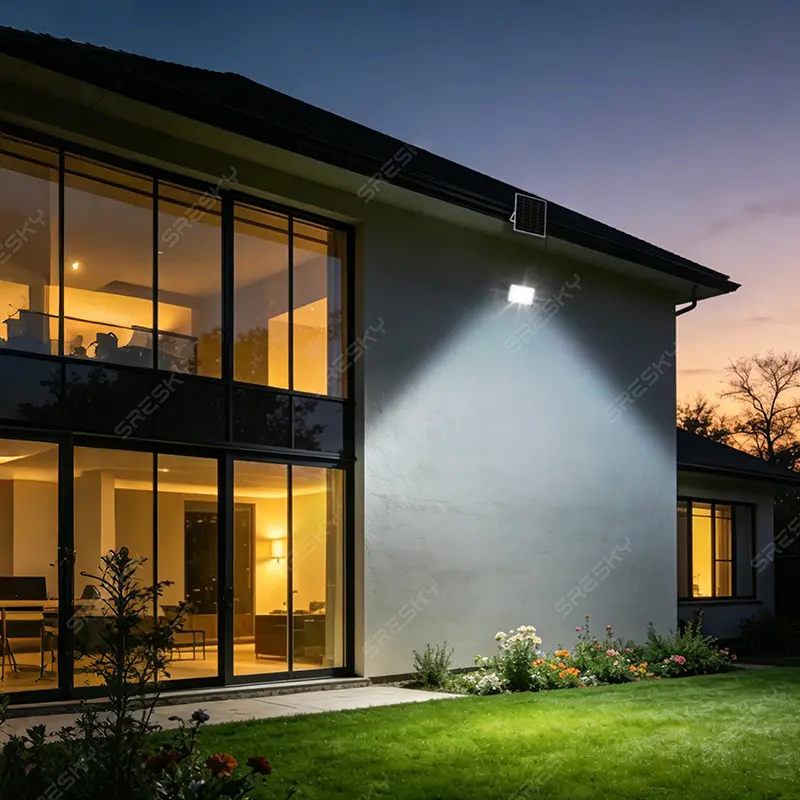 Sresky SWL-64/66/68 floodlights are used for courtyard wall lighting