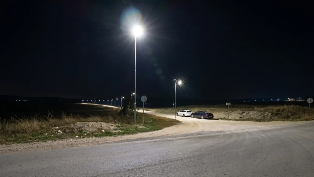 Solar Street Lights with Auto Cleaning for Roads in Hungary 1