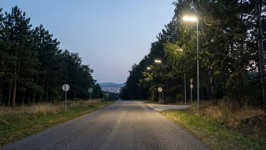 Solar Street Lights with Auto Cleaning for Roads in Hungary 5