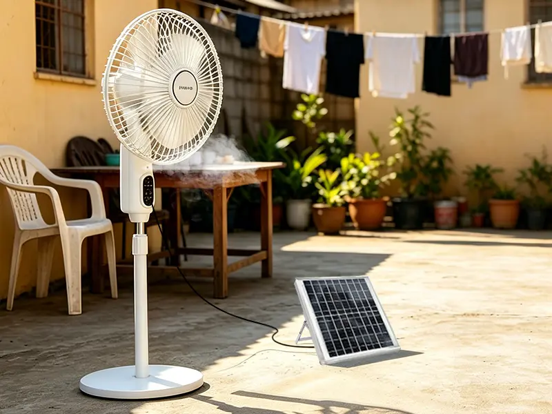 solar powered outdoor fan for the yard