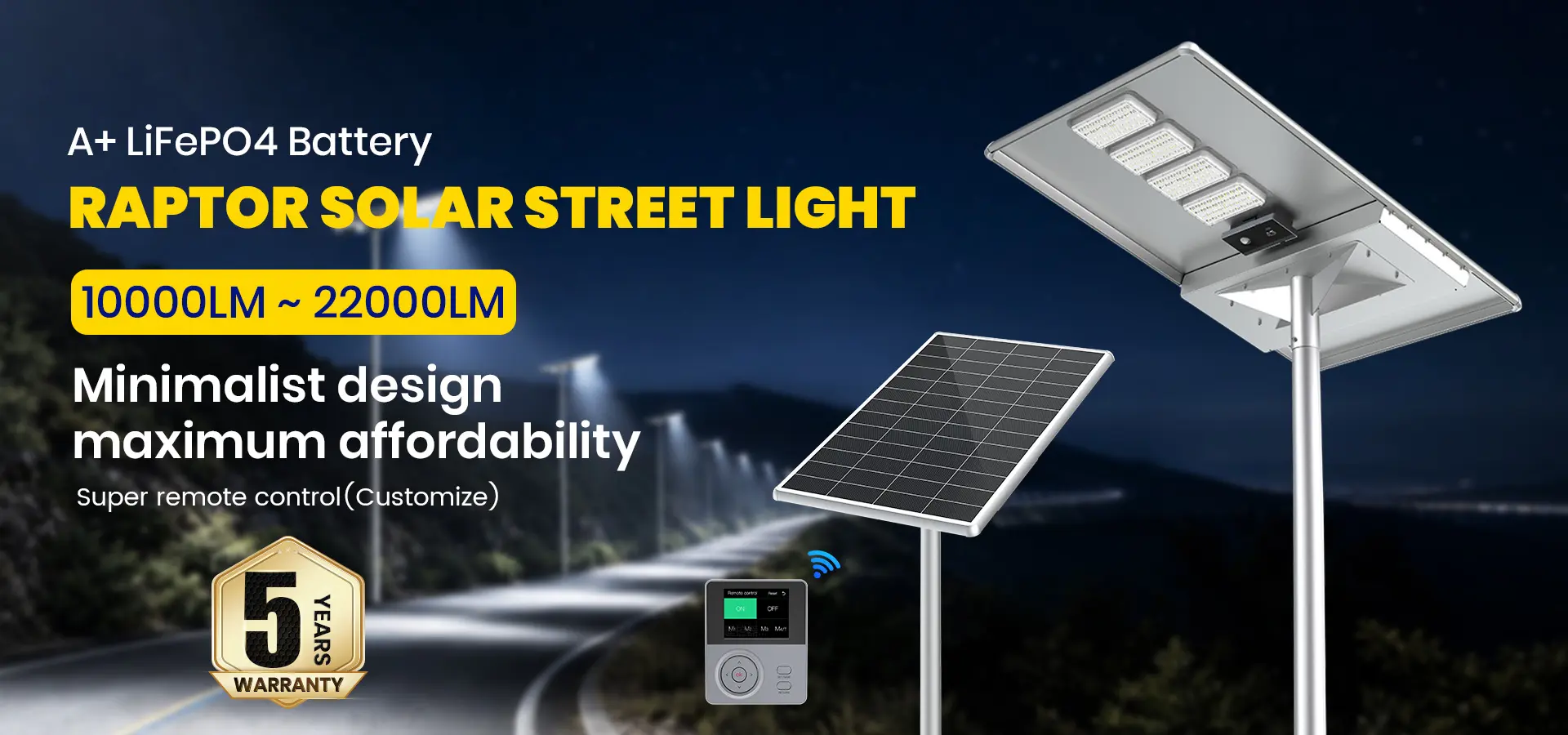 Banner Raptor Series Solar Street Light