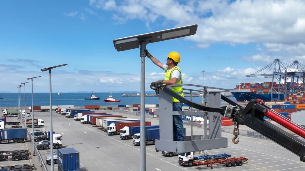 Case Study Solar Street Lights at a Greek Port 4