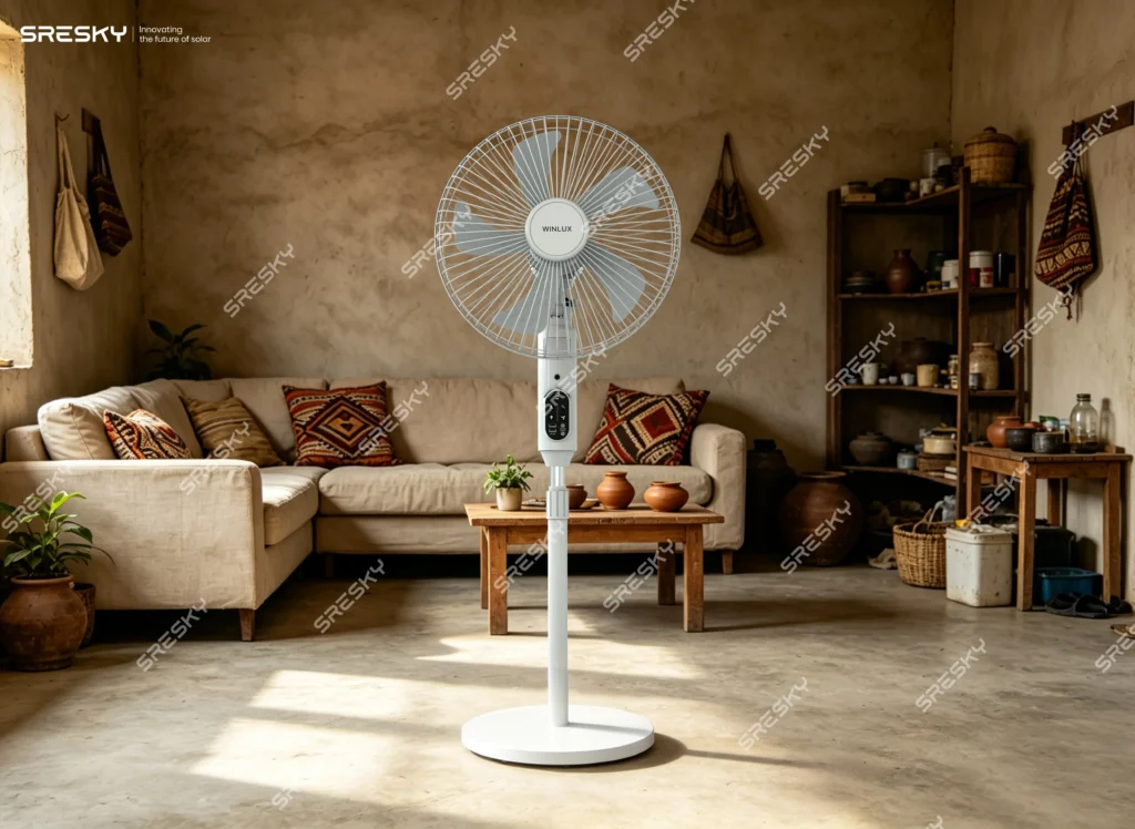 WINLUX SM FN 01FN 02 Solarbetriebener Nebelventilator mit zwei Betriebsmodi – Ein neues Erlebnis der Outdoor-Kühlung mit der Sresky WINLUX Serie 6