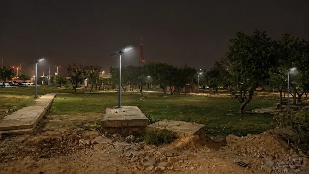 Project for 150 Solar Lights in a Newly Built Municipal Park in India 2