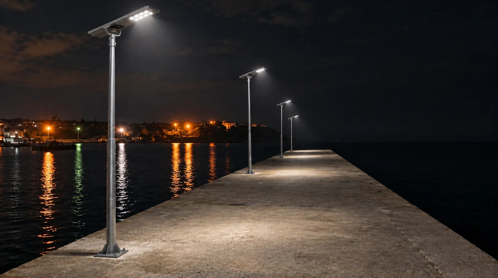 Saulės gatvių apšvietimo projektas Kroatijos pakrantės promenadai 2